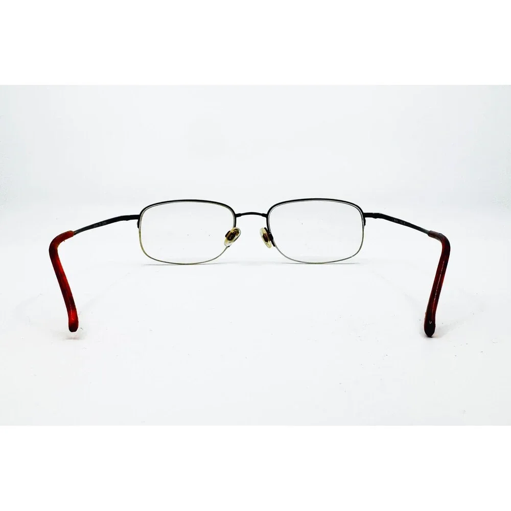 Unbranded Eyeglasses Mens Coffee Brown Metal Square Semi Rimless 54-19-140